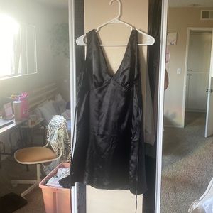 Black slip dress